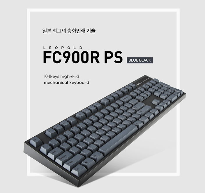 Bàn phím cơ Leopold FC900RPS Blue Black Dye-sub Cherry Red switch